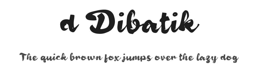 d Dibatik by wepfont.com — Script Handwritten Font