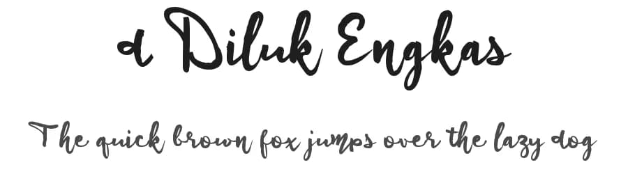 d Diluk Engkas by wepfont.com — Script Handwritten Font