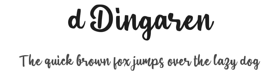 d Dingaren by wepfont.com — Script Handwritten Font
