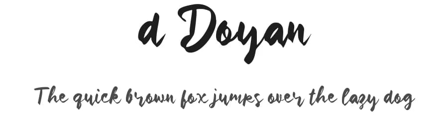 d Doyan by wepfont.com — Script Handwritten Font