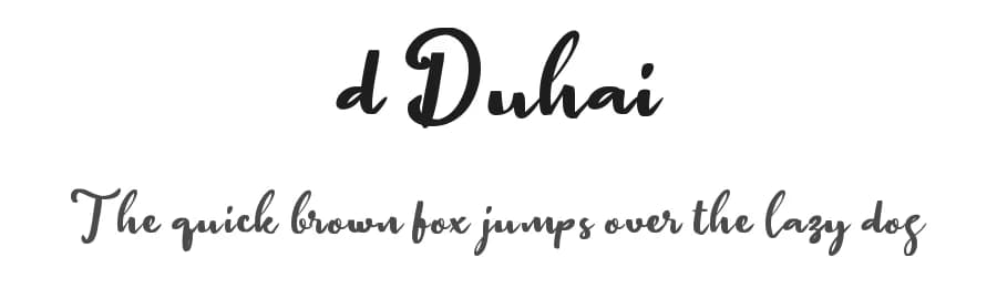 d Duhai by wepfont.com — Script Handwritten Font