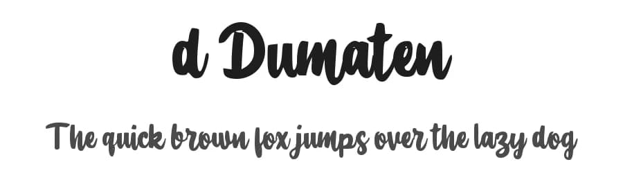 d Dumaten by wepfont.com — Script Handwritten Font