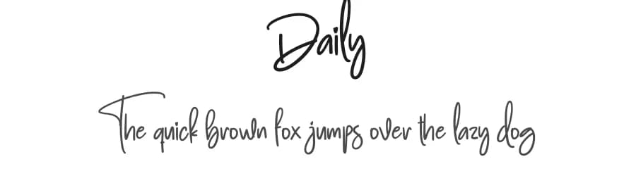 Daily by Scratchones — Script Handwritten Font