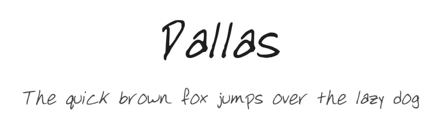 Dallas by Dallas Lucille — Script Handwritten Font