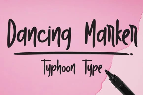 Dancing Marker Font by Typhoon Type™ — Script Handwritten Font