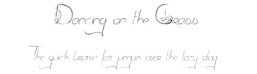 Dancing on the Grass by Maelle.K | Thomas Boucherie — Script Handwritten Font