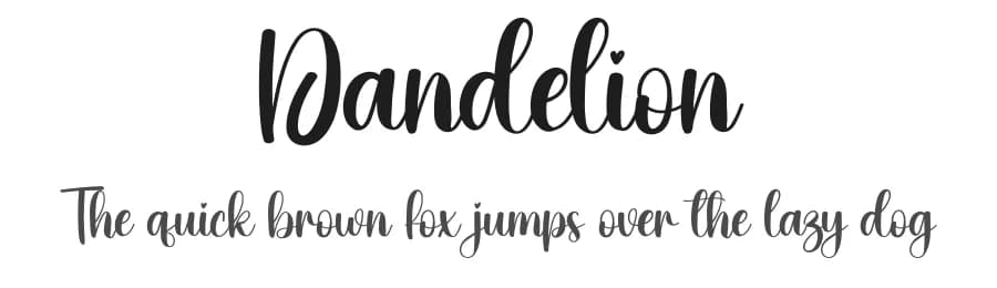 Dandelion by Scratchones — Script Handwritten Font