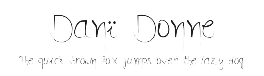 DanΓ― Donne by skomii β Script Handwritten Font