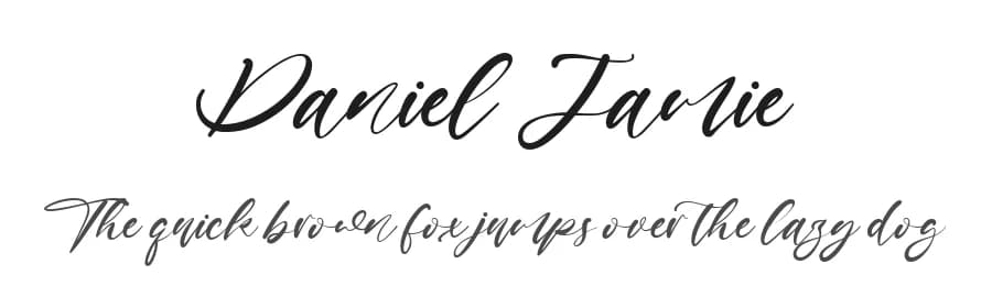 Daniel Jamie by Kong Font — Script Handwritten Font