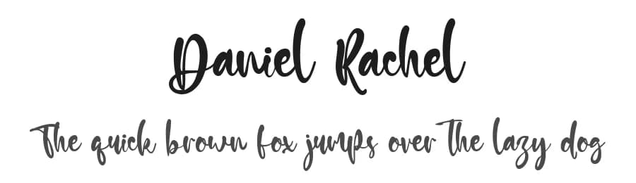 Daniel Rachel by Kong Font — Script Handwritten Font