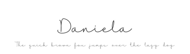 Daniela by Novan Esthi Santosa — Script Handwritten Font