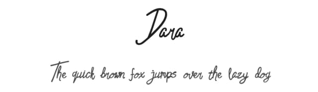 Dara by Fachrur Rozzy — Script Handwritten Font