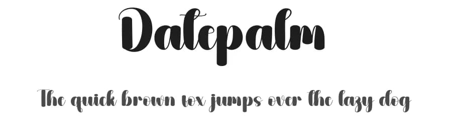 Datepalm by Andi Moz — Script Handwritten Font