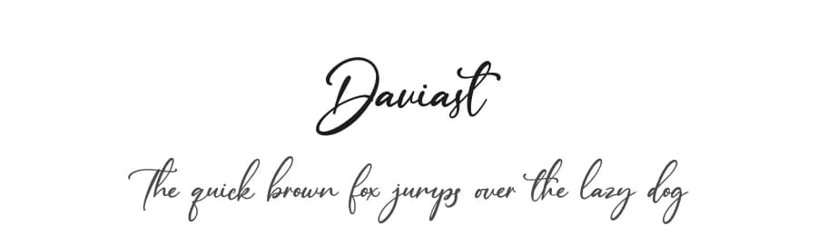Daviast by Kong Font — Script Handwritten Font