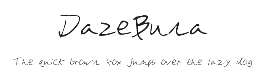 DazeBuna by Dracowolf — Script Handwritten Font