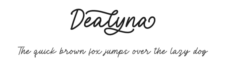 Dealyna by Ditatype — Script Handwritten Font