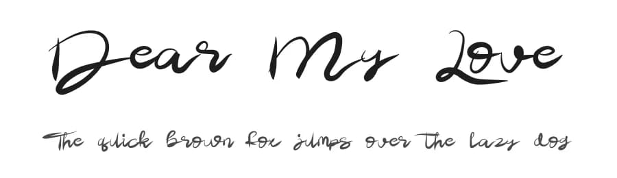 Dear My Love by Muharima Rasyid — Script Handwritten Font
