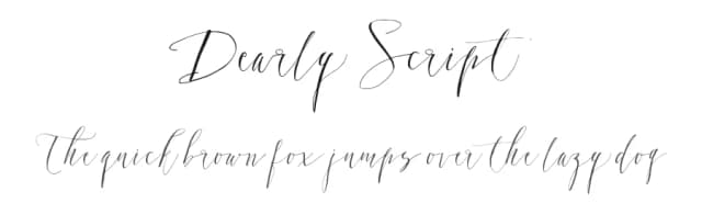 Dearly Script by Mycandythemes — Script Handwritten Font
