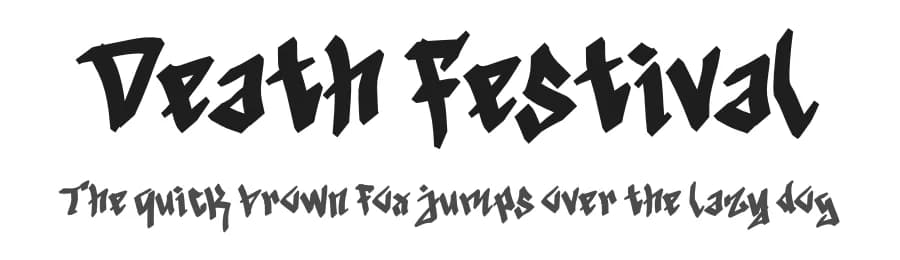 Death Festival by Yoga Letter — Script Handwritten Font