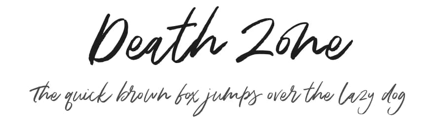Death Zone by Thirtypath — Script Handwritten Font
