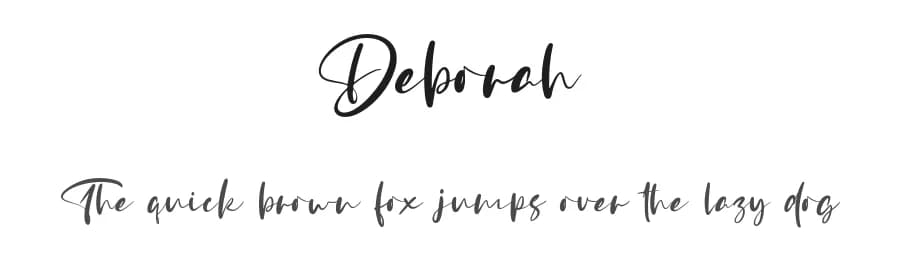 Deborah by Vz Type — Script Handwritten Font