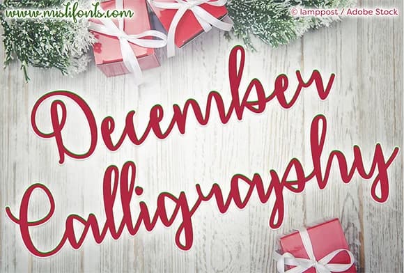 December Calligraphy Font by Misti — Script Handwritten Font