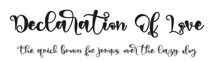 Declaration Of Love by Letterara — Script Handwritten Font