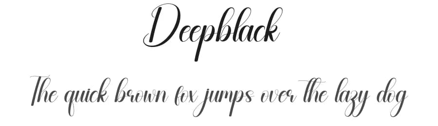 Deepblack by Andi Moz — Script Handwritten Font