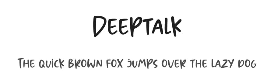 Deeptalk by Graphix Line Studio β Script Handwritten Font