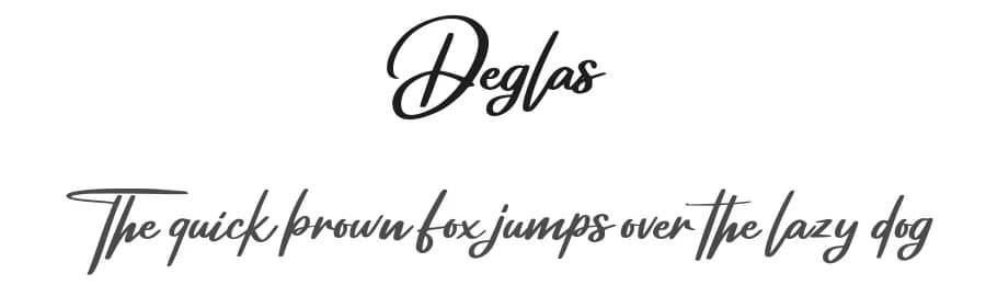 Deglas by Vunira Design — Script Handwritten Font