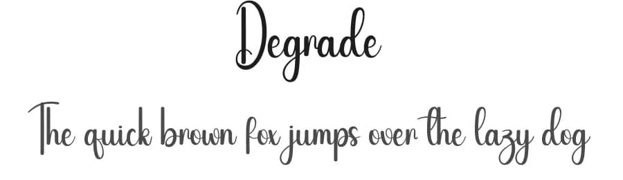 Degrade by Andi Moz — Script Handwritten Font