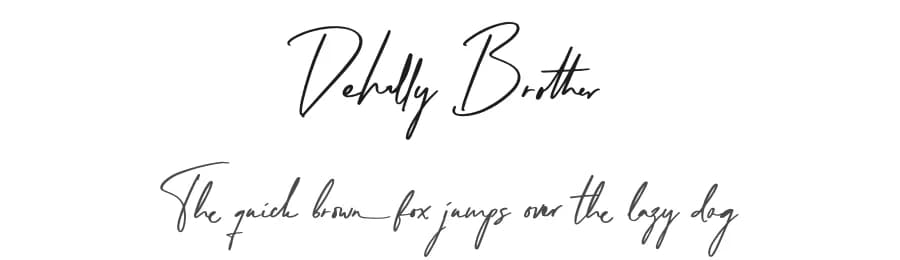 Dehally Brother by Kong Font — Script Handwritten Font