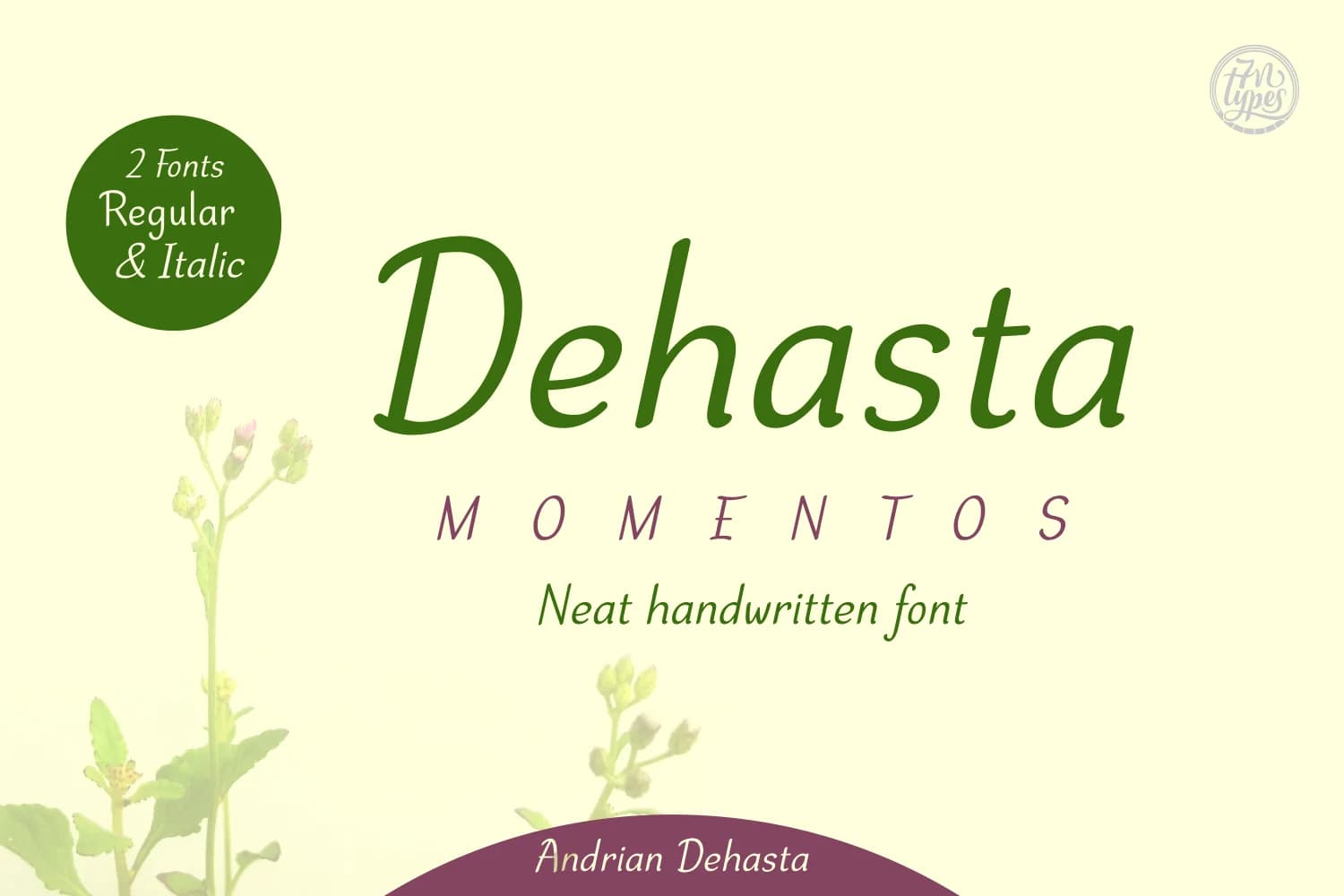 Dehasta Momentos Font by Andrian Dehasta — Script Handwritten Font