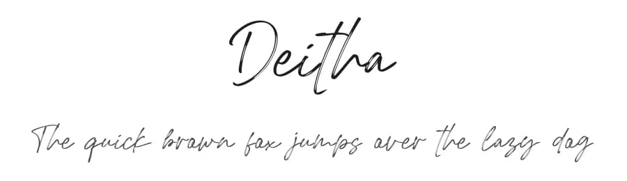 Deitha by Radinal Ridwan — Script Handwritten Font