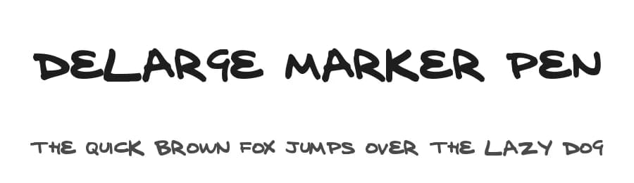 Delarge Marker Pen by Delarge β Script Handwritten Font