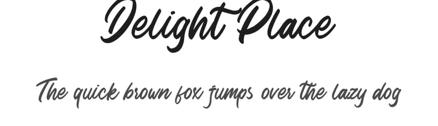 Delight Place by Lettersiro Studio — Script Handwritten Font