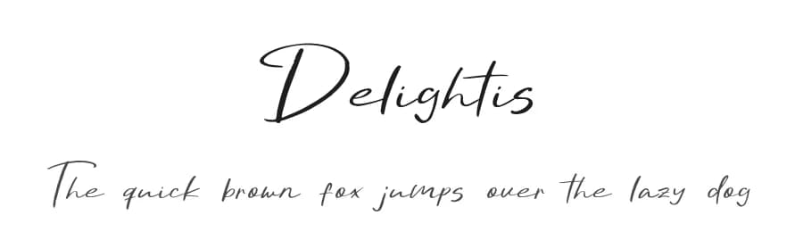 Delightis by Khurasan — Script Handwritten Font