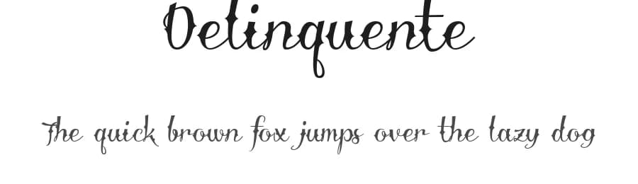 Delinquente by Måns Grebäck — Script Handwritten Font