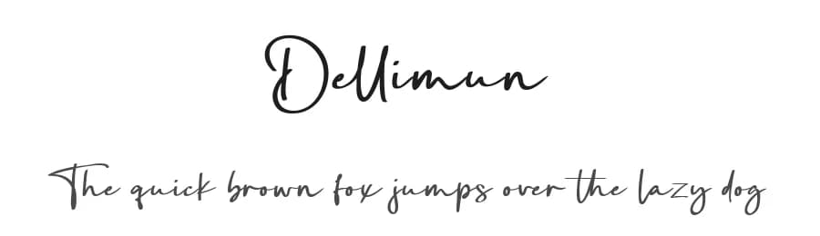 Dellimun by Bale — Script Handwritten Font