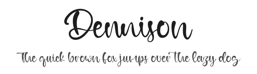 Dennison by Kong Font — Script Handwritten Font