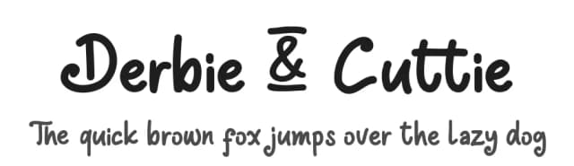 Derbie & Cuttie by mlkwsn — Script Handwritten Font