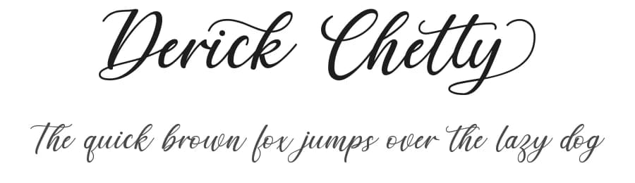 Derick Chetty by Graphix Line Studio β Script Handwritten Font