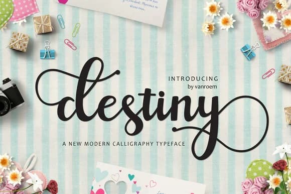 Destiny Font by VanRoem — Script Handwritten Font