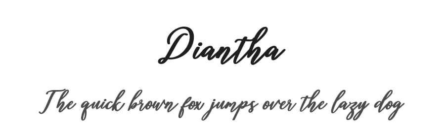 Diantha by Amarlettering - Takiy — Script Handwritten Font