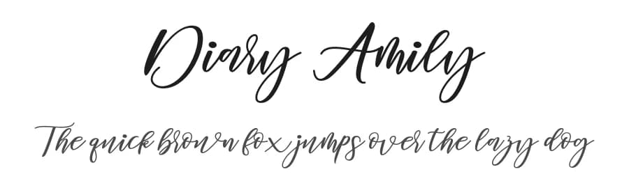 Diary Amily by Mr Letters — Script Handwritten Font