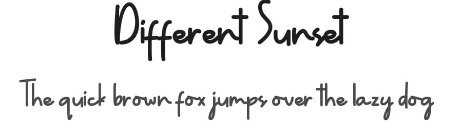 Different Sunset by ONG Type — Script Handwritten Font