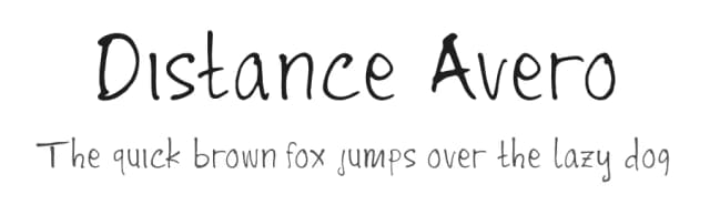 Distance Avero by Noschey! — Script Handwritten Font