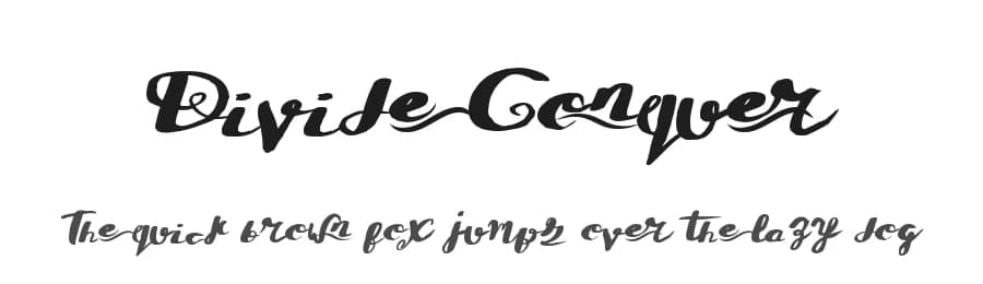 Divide Conquer by Xerographer Fonts — Script Handwritten Font