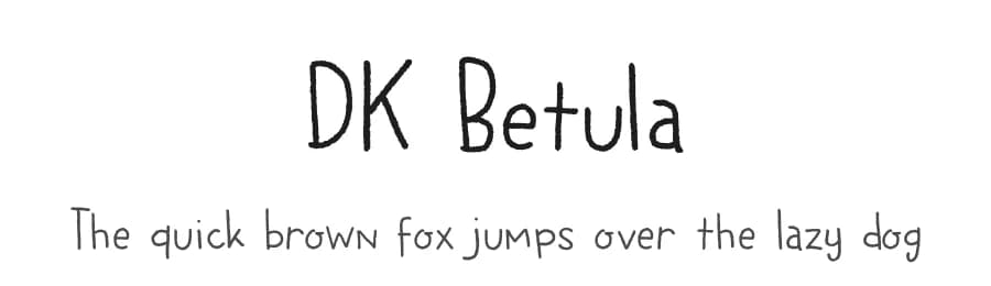 DK Betula by Hanoded — Script Handwritten Font