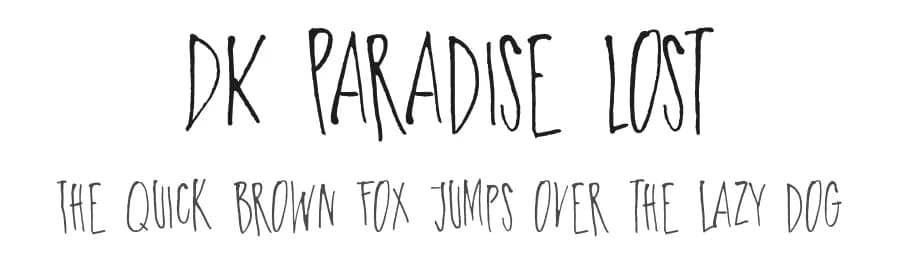 DK Paradise Lost by Hanoded — Script Handwritten Font
